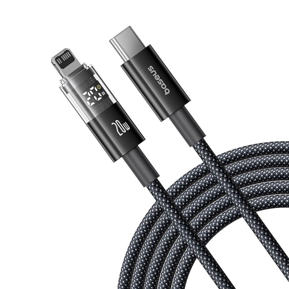 Kabel do danych i ładowania USB-C - Lightning Baseus Display 2, 20W, 2m, Czarny P10382703121-01