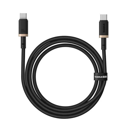 Kabel do danych i ładowania USB-C - USB-C Baseus Dura Series, 100W, 1m, Złoty P10377803U01-00