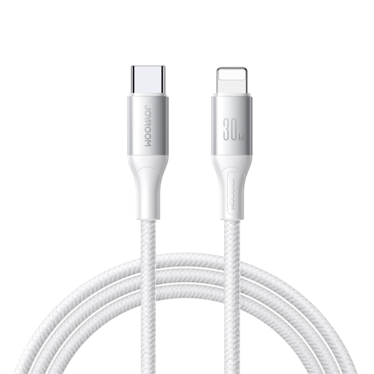 Kabel do danych i ładowania USB-C - Lightning Joyroom S-A28 Flash, 30W, 1m, Biały