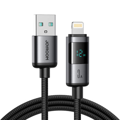 Kabel do danych i ładowania USB-A - Lightning Joyroom S-A16 Pro Prism Display, 12W, 1.2m, Czarny