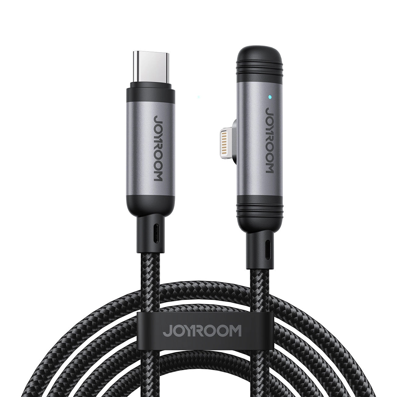Kabel do danych i ładowania USB-C - Lightning Joyroom S-A56 EnjoyX Angled, 30W, 1.2m, Czarny