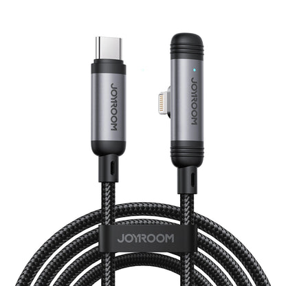 Kabel do danych i ładowania USB-C - Lightning Joyroom S-A56 EnjoyX Angled, 30W, 1.2m, Czarny