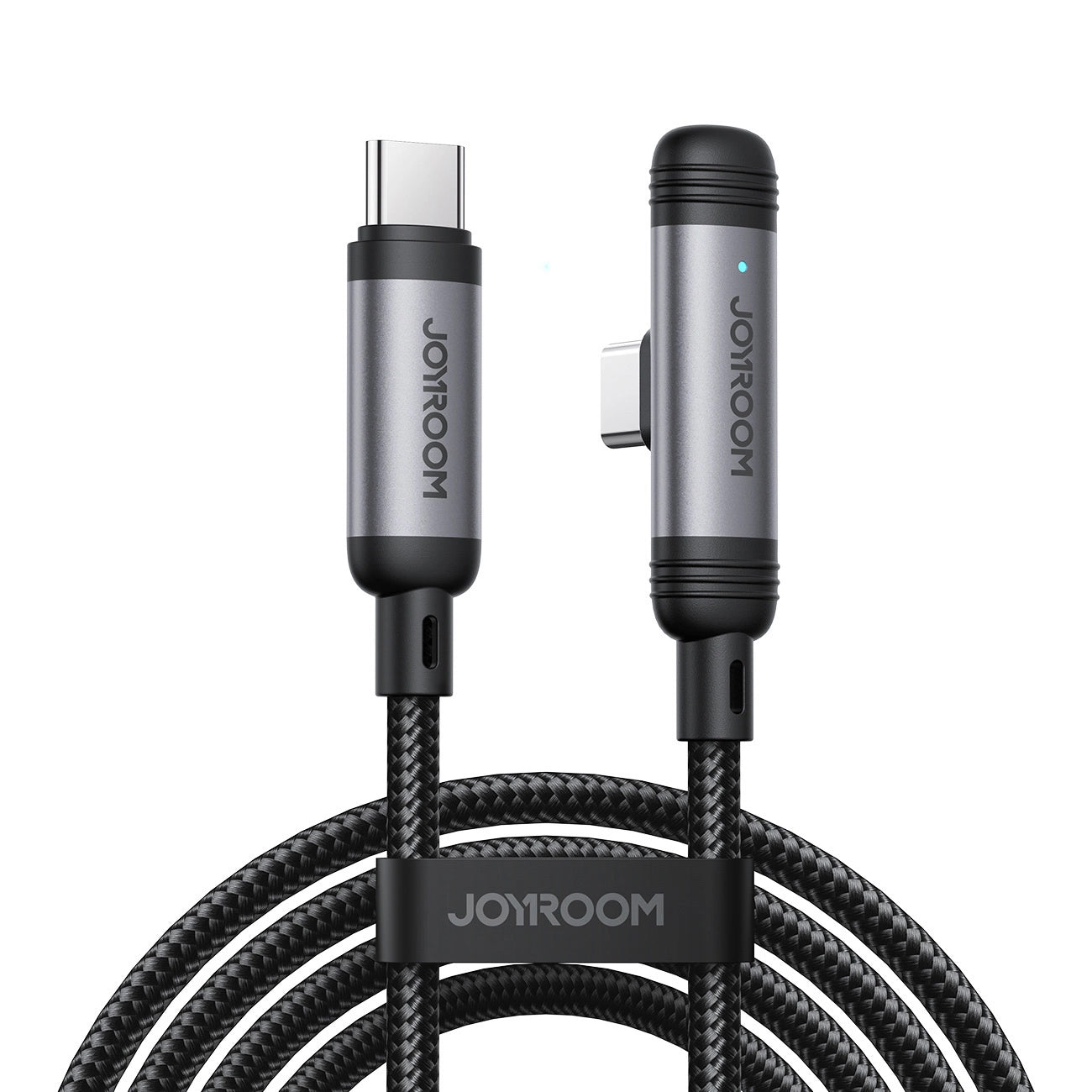 Kabel do danych i ładowania USB-C - USB-C Joyroom S-A56 EnjoyX Angled, 60W, 1.2m, Czarny