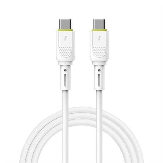 Kabel do danych i ładowania USB-C - USB-C WiWu Wi-C034, 60W, 1.2m, Biały