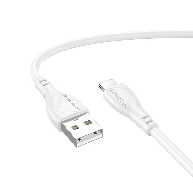 Kabel do danych i ładowania USB-A - Lightning Borofone BX121 Energy, 18W, 1m, Biały