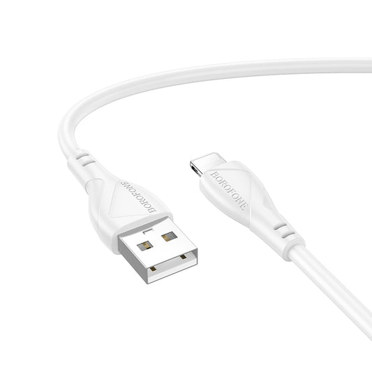Kabel do danych i ładowania USB-A - Lightning Borofone BX121 Energy, 18W, 1m, Biały
