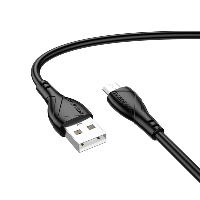 Kabel do danych i ładowania USB-A - microUSB Borofone BX121 Energy, 18W, 1m, Czarny