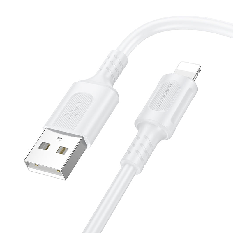 Kabel do danych i ładowania USB-A - Lightning Borofone BX111 Feliz, 18W, 1m, Biały