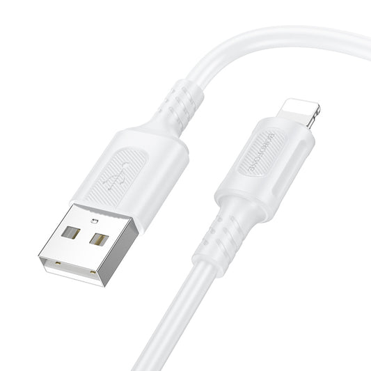 Kabel do danych i ładowania USB-A - Lightning Borofone BX111 Feliz, 18W, 1m, Biały