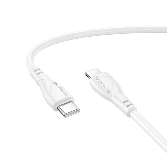 Kabel do danych i ładowania USB-C - USB-C Borofone BX121 Energy, 60W, 1m, Biały