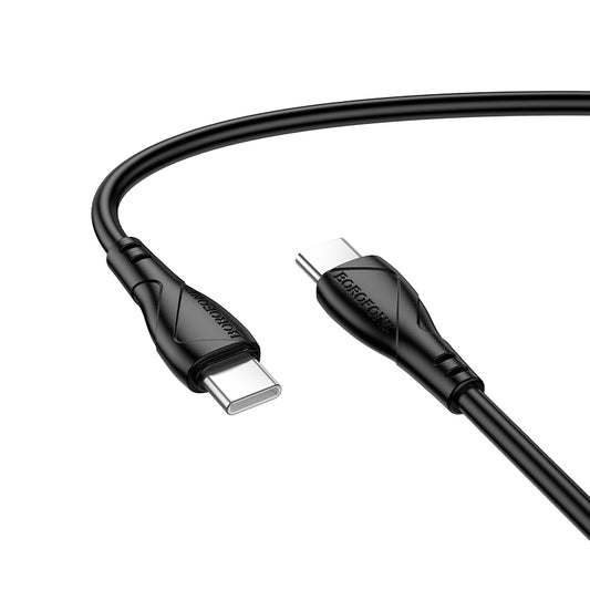 Kabel do danych i ładowania USB-C - USB-C Borofone BX121 Energy, 60W, 1m, Czarny