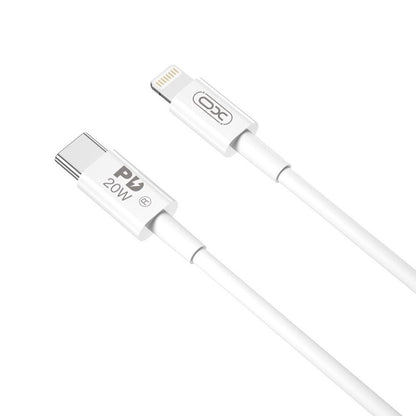 Kabel do danych i ładowania USB-C - Lightning XO Design NB-Q189A, 20W, 1m, Biały