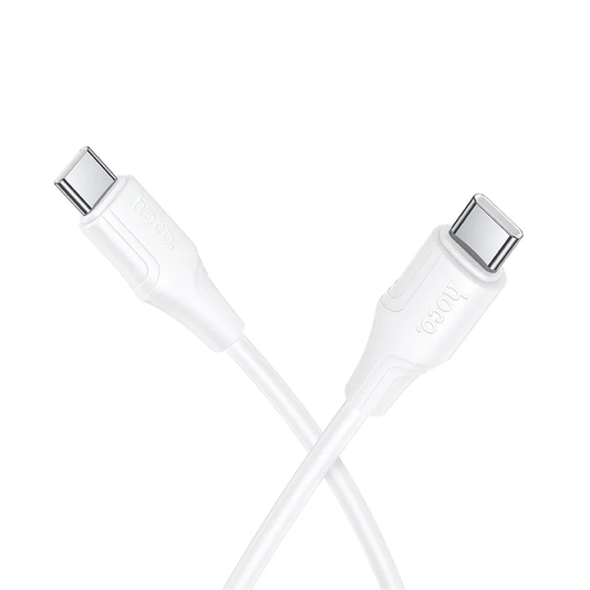 Kabel do danych i ładowania USB-C - USB-C HOCO X124, 60W, 1m, Biały
