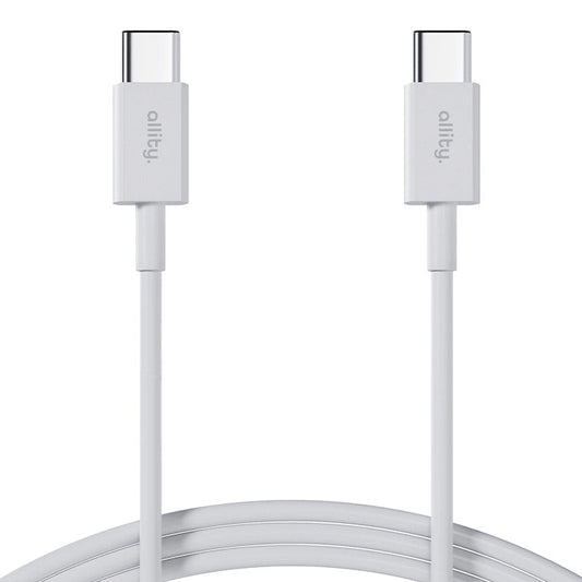 Kabel do danych i ładowania USB-C - USB-C Allity. AUC-03, 100W, 1m, Biały