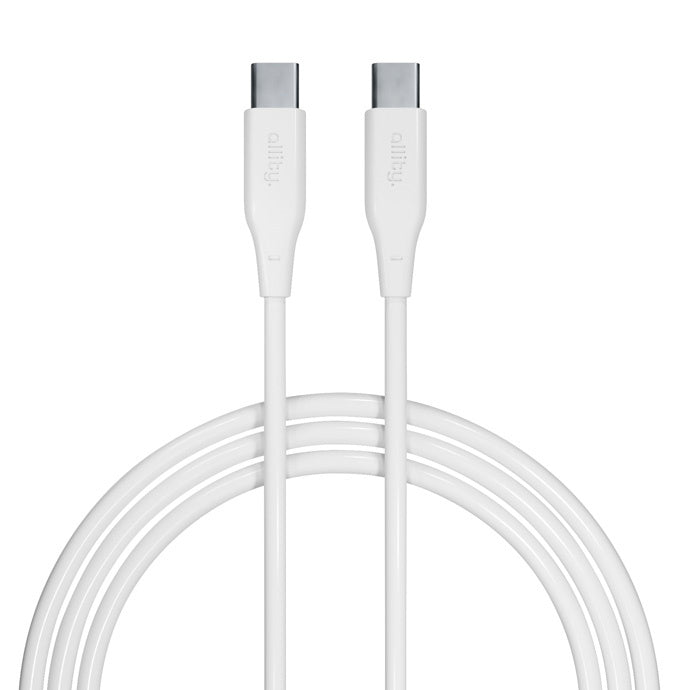Kabel do danych i ładowania USB-C - USB-C Allity. AUC-02, 100W, 2m, Biały