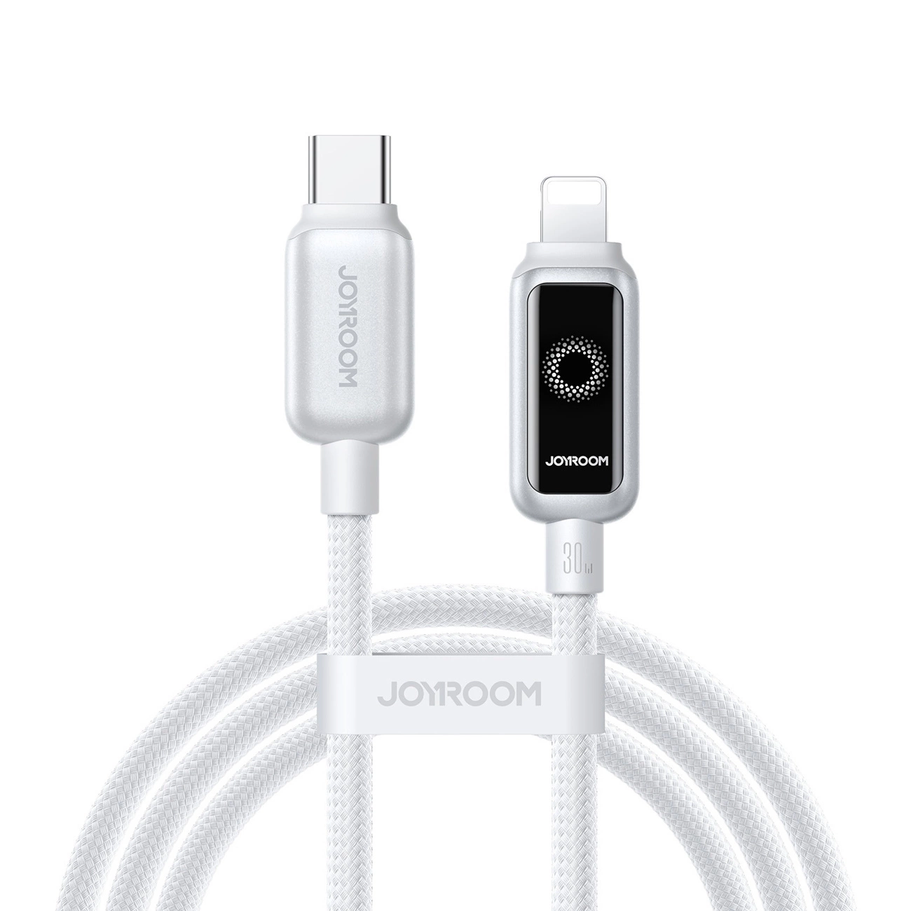Kabel do danych i ładowania USB-C - Lightning Joyroom S-A55 StarFlight Display, 30W, 1.2m, Biały