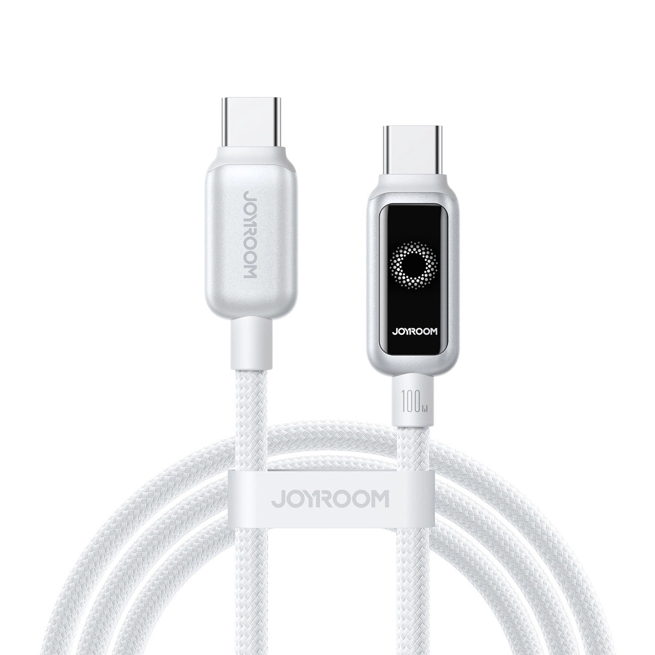 Kabel do danych i ładowania USB-C - USB-C Joyroom S-A55 StarFlight Display, 100W, 1.2m, Biały