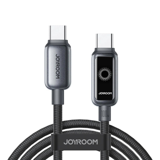 Kabel do danych i ładowania USB-C - USB-C Joyroom S-A55 StarFlight Display, 100W, 1.2m, Czarny