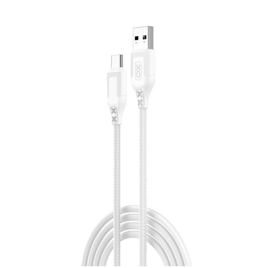 Kabel do danych i ładowania USB-A - USB-C XO Design NB235, 18W, 1m, Biały