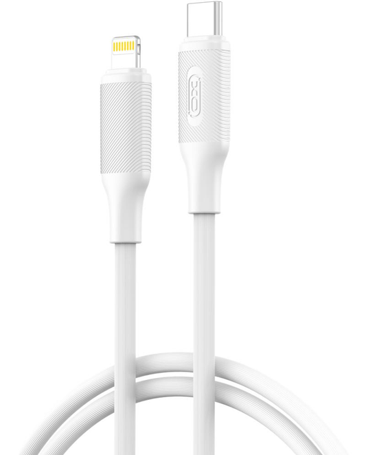 Kabel do danych i ładowania USB-C - Lightning XO Design NB-Q265A, 27W, 1m, Biały