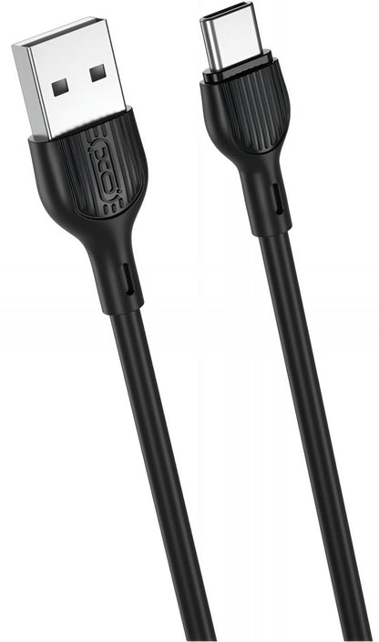 Kabel do danych i ładowania USB-A - USB-C XO Design NB200, 10W, 1m, Czarny