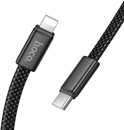 Kabel do danych i ładowania USB-C - Lightning HOCO X125, 30W, 1m, Czarny