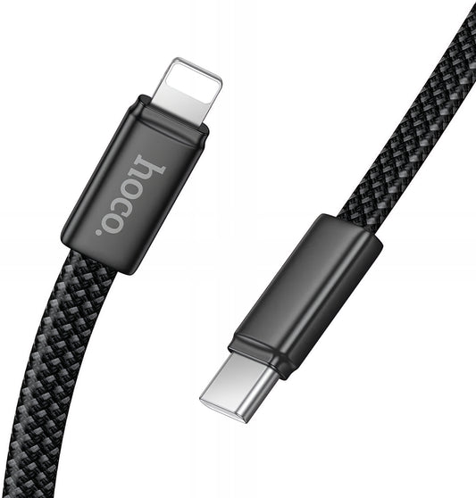 Kabel do danych i ładowania USB-C - Lightning HOCO X125, 30W, 1m, Czarny