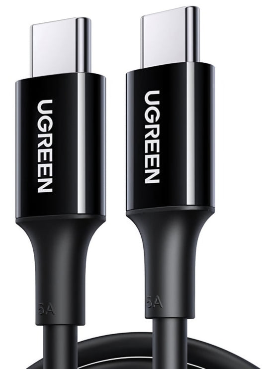 Kabel do danych i ładowania USB-C - USB-C UGREEN US300, 100W, 2m, Czarny