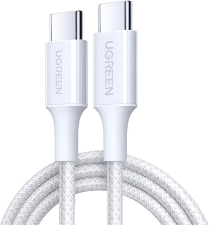 Kabel do danych i ładowania USB-C - USB-C UGREEN L501, 60W, 2m, Biały