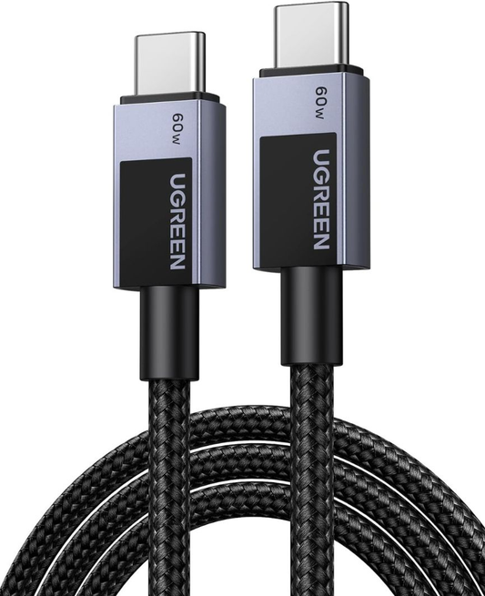 Kabel do danych i ładowania USB-C - USB-C UGREEN L524, 60W, 2m, Szary