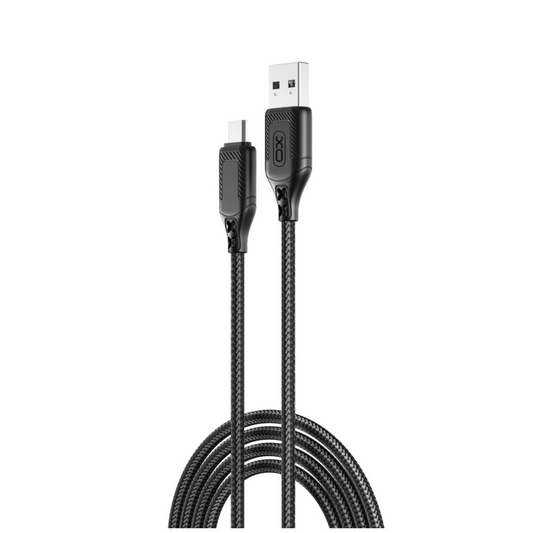 Kabel do danych i ładowania USB-A - microUSB XO Design NB235, 18W, 1m, Czarny