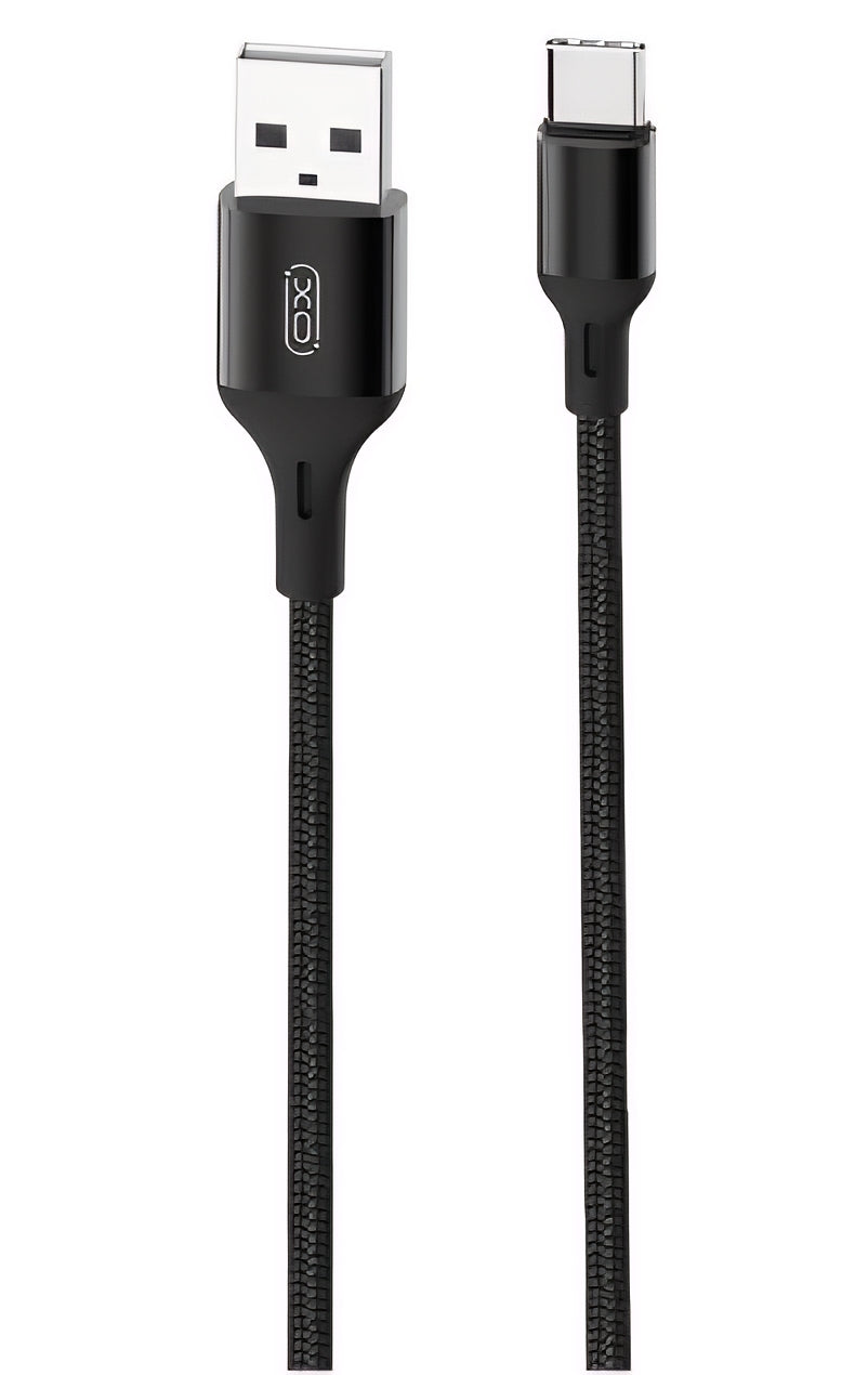 Kabel do danych i ładowania USB-A - USB-C XO Design NB143, 18W, 2m, Czarny