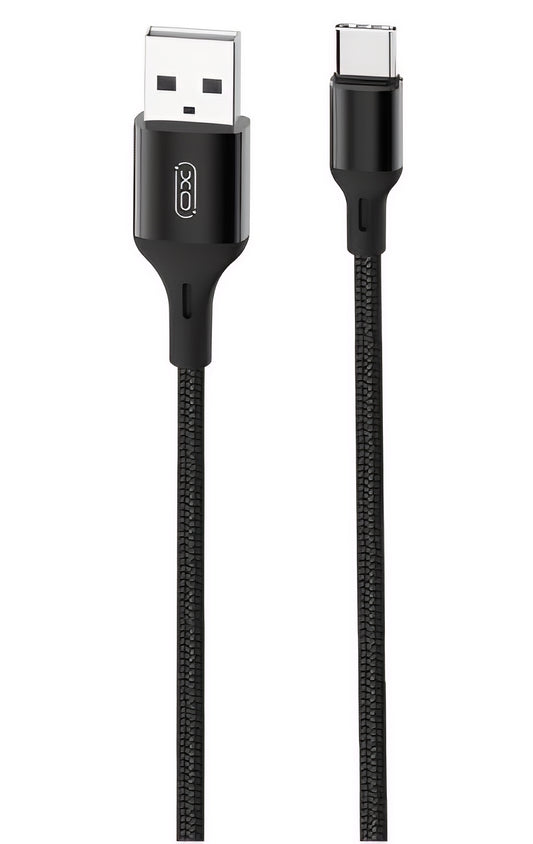 Kabel do danych i ładowania USB-A - USB-C XO Design NB143, 18W, 2m, Czarny