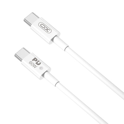 Kabel do danych i ładowania USB-C - USB-C XO Design NB-Q190B, 60W, 2m, Biały
