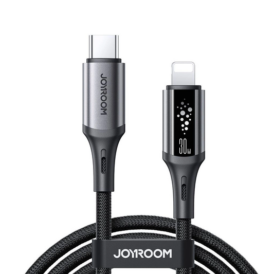 Kabel do danych i ładowania USB-C - Lightning Joyroom S-A60 StarTalk, 30W, 1.2m, Czarny