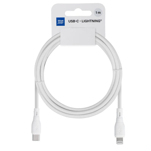 Kabel do danych i ładowania USB-C - Lightning Blue Star Eco, 27W, 1m, Biały