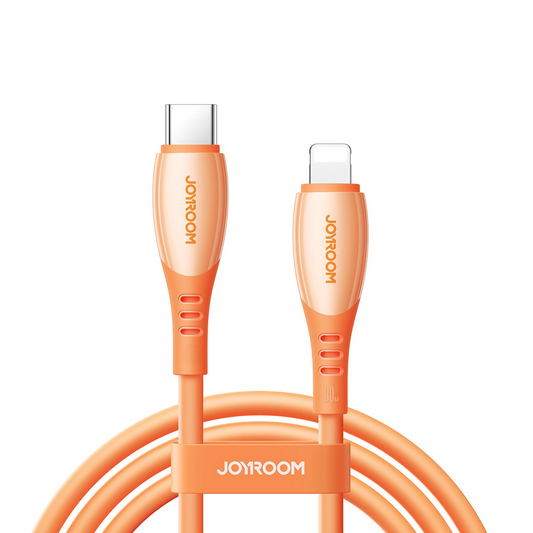 Kabel do danych i ładowania USB-C - Lightning Joyroom S-A59 Vibrant, 30W, 1.2m, Pomarańczowy