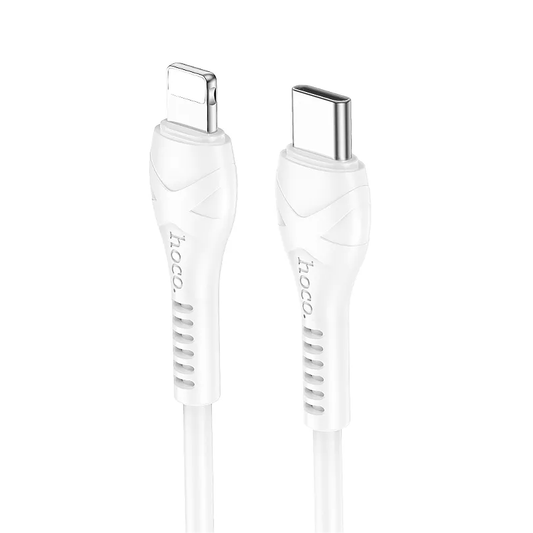 Kabel do danych i ładowania USB-C - Lightning HOCO X37, 27W, 1m, Biały