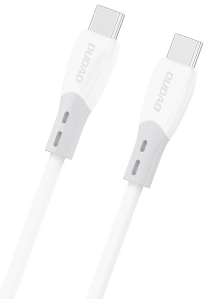 Kabel do danych i ładowania USB-C - USB-C Dudao L25SC, 60W, 2m, Biały
