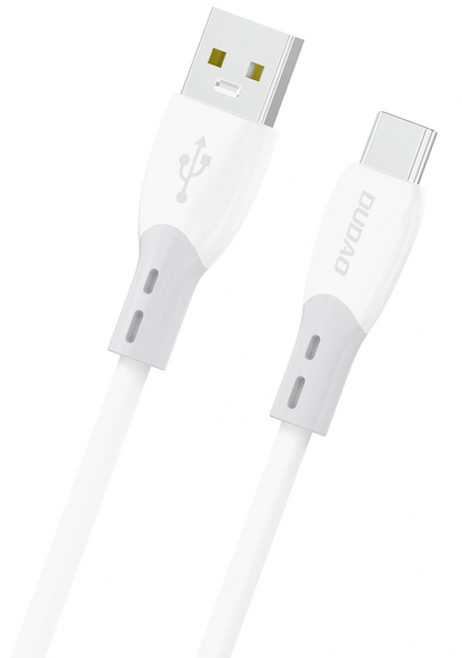 Kabel do danych i ładowania USB-A - USB-C Dudao L25ST, 100W, 1m, Biały