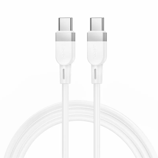Kabel do danych i ładowania USB-C - USB-C HOCO X109, 60W, 1m, Biały