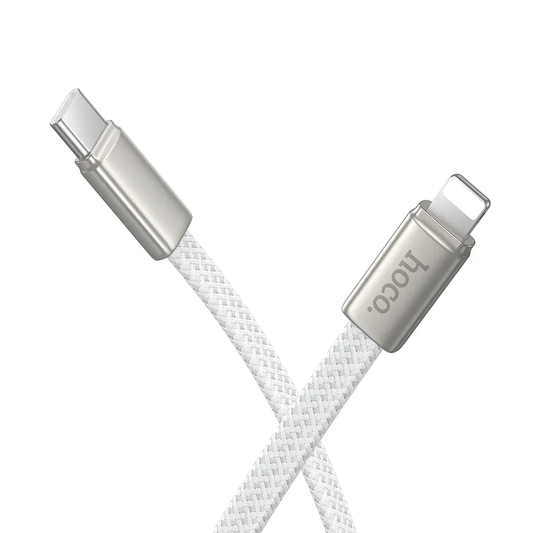 Kabel do danych i ładowania USB-C - Lightning HOCO X125, 30W, 1m, Biały