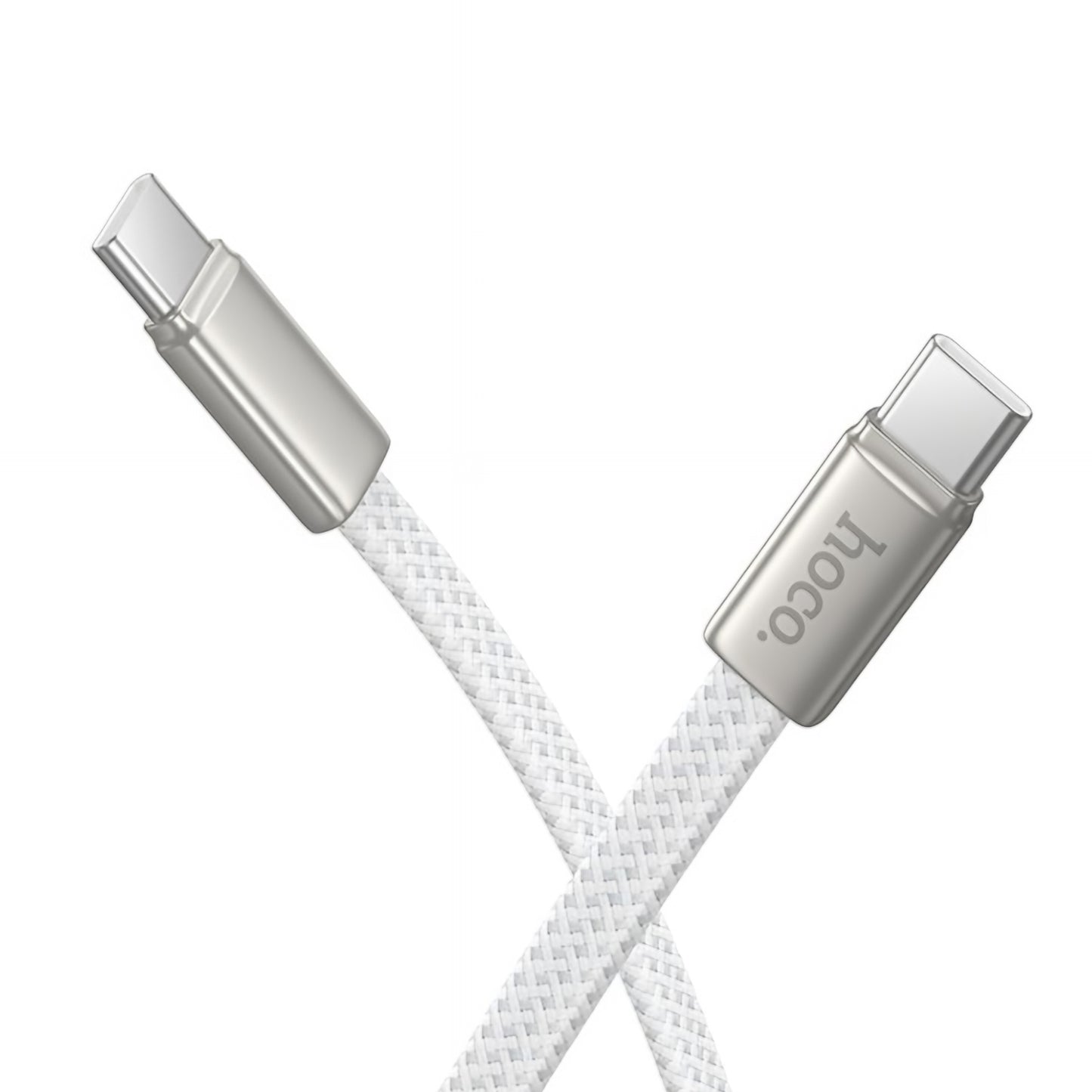 Kabel do danych i ładowania USB-C - USB-C HOCO X125, 60W, 1m, Biały