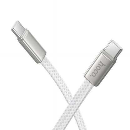 Kabel do danych i ładowania USB-C - USB-C HOCO X125, 60W, 1m, Biały