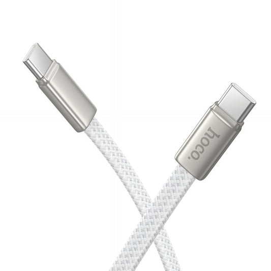 Kabel do danych i ładowania USB-C - USB-C HOCO X125, 60W, 1m, Biały