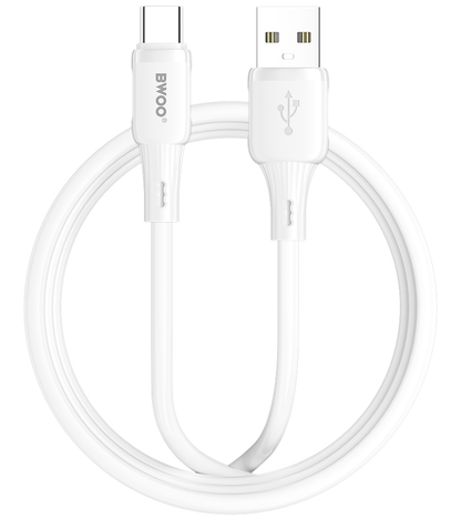 USB-A to USB-C Data and Charging Cable BWOO X329C, 18W, 1m, White