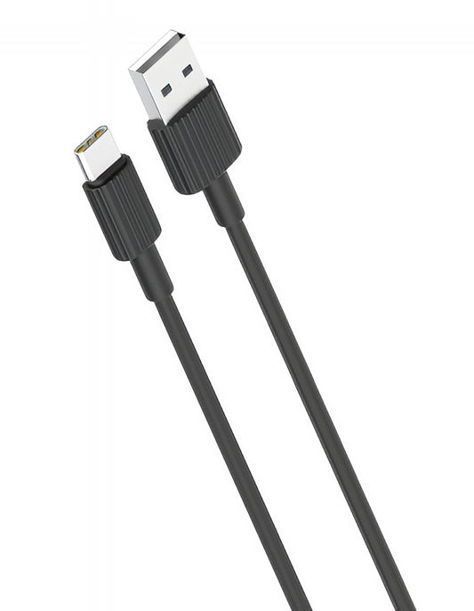 USB-A to USB-C Data and Charging Cable XO Design NB156, 18W, 1m, Black