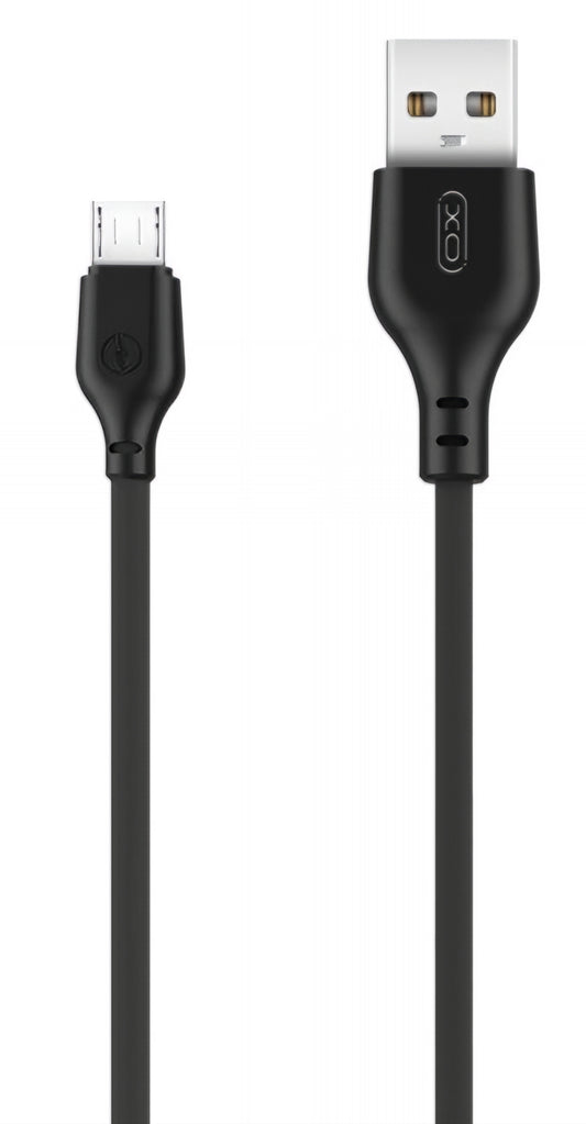 Kabel do danych i ładowania USB-A - microUSB XO Design NB103, 18W, 2m, Czarny