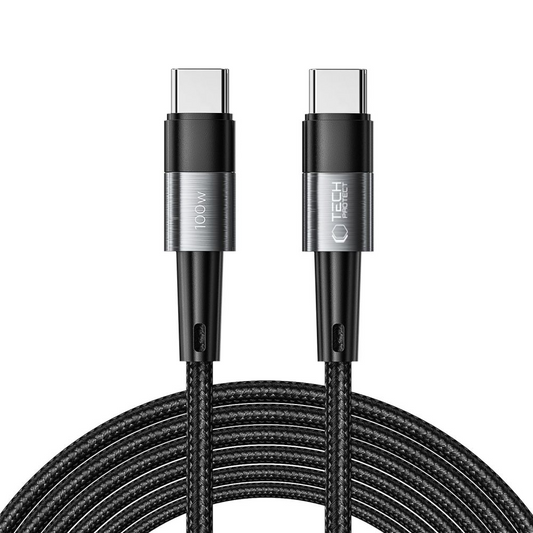 Kabel do danych i ładowania USB-C - USB-C Tech-Protect Ultraboost, 100W, 3m, Szary