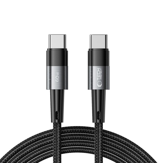 Kabel do danych i ładowania USB-C - USB-C Tech-Protect Ultraboost, 60W, 2m, Szary